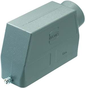 Han 24B-1LOCK kabelhuis hoog zij-invoer PG29 grijs