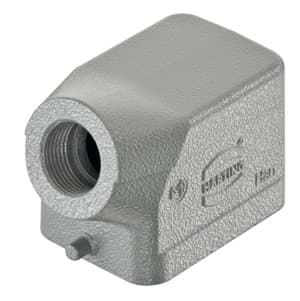 Han  6B-1LOCK kabelhuis laag zij-invoer M25 grijs