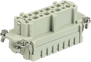 Han 16B insert E 16p female veerklem
