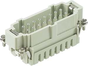 Han 16B insert E 16p male veerklem