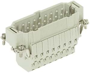 Han 16B insert E 16p male veerklem dubbel