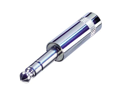 jack 6,3mm steker 3-polig metaal short NYS