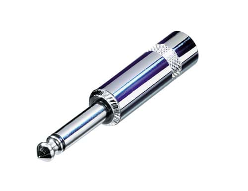 jack 6,3mm steker 2-polig nikkel NYS