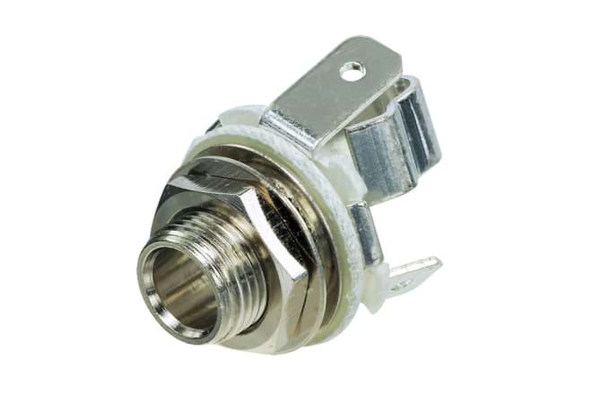 jack 6,3mm chassis 2-polig open panel<3.5mm NYS