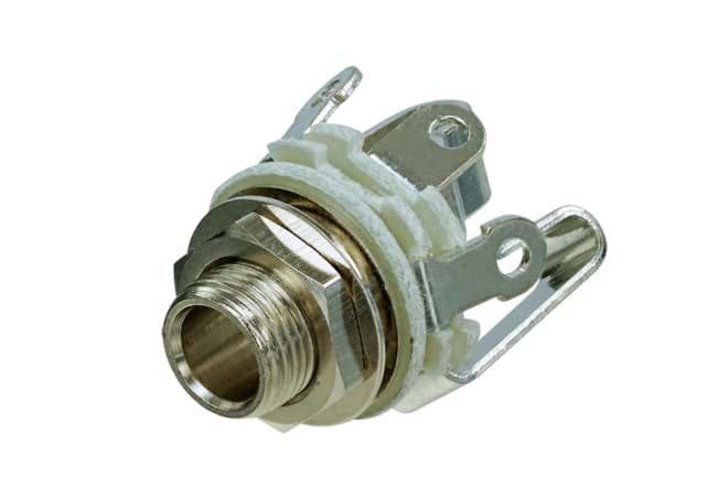 jack 6,3mm chassis 3-polig open panel<3.5mm NYS