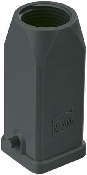 Han  3A-1LOCK kabelhuis top-invoer PG11 pvc zwart