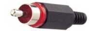 RCA steker pvc zwart/rood