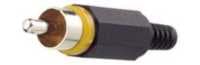 RCA steker pvc zwart/geel