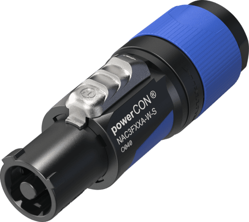 powerCON 20A kabeldeel 2 pin + aarde bus blauw CBC kd= 6-12mm