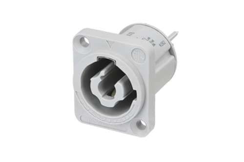 powerCON 20A paneelmontage -D- 2p+PE bus tab4,8x0,5mm grijs CBC