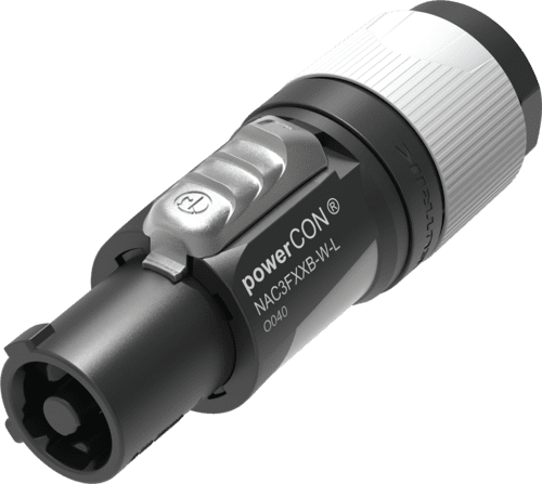 powerCON 20A kabeldeel 2 pin + aarde pen grijs CBC kd=10-16mm