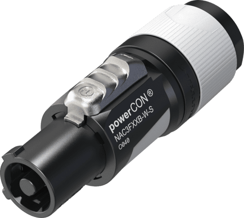 powerCON 20A kabeldeel 2 pin + aarde pen grijs CBC kd= 6-12mm