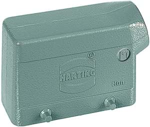 Han 16B-2LOCK kabelhuis laag zij-invoer M25 grijs