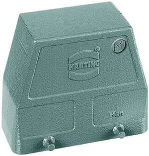 Han 16B-2LOCK kabelhuis hoog zij-invoer M40 grijs