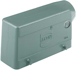 Han 24B-2LOCK kabelhuis laag zij-invoer M25 grijs