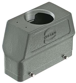 Han 24B-2LOCK kabelhuis hoog top-invoer PG36 grijs
