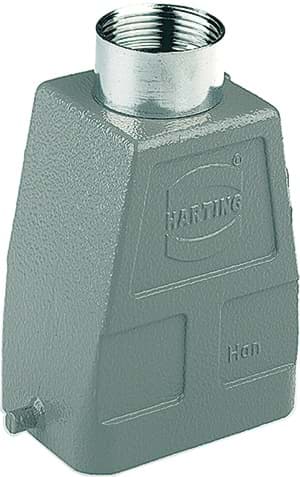 Han  6B-1LOCK kabelhuis hoog top-invoer PG29 grijs