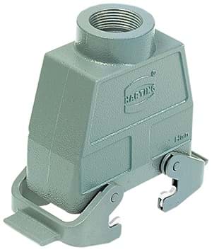 Han 16B-2LOCK koppelhuis hoog top-invoer PG29 grijs zonder rubber