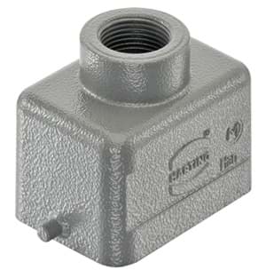 Han  6B-1LOCK kabelhuis laag top-invoer M20 grijs