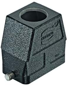 Han  6B-1LOCK kabelhuis hoog top-invoer M20 zwart Han-6M