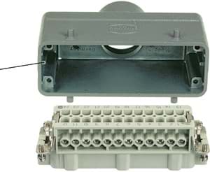 Han 10B-2LOCK kabelhuis laag top-invoer M25 zwart