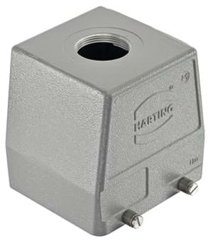 Han 32B-2LOCK kabelhuis hoog top-invoer M40 grijs