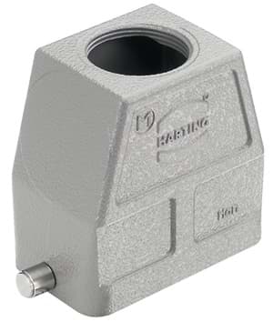 Han 10B-1LOCK kabelhuis hoog top-invoer M32 grijs