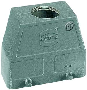 Han 16B-2LOCK kabelhuis hoog top-invoer M40 grijs