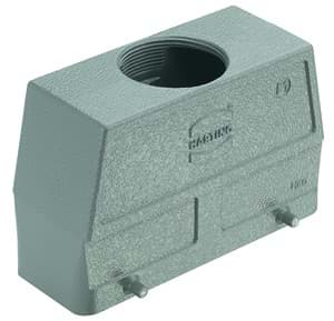 Han 24B-2LOCK kabelhuis hoog top-invoer M32 grijs