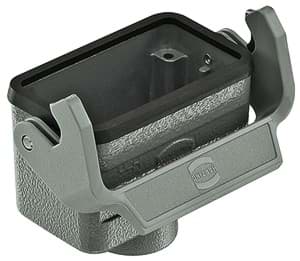 Han 10B-1LOCK koppelhuis laag top-invoer PG16 grijs