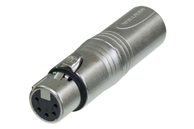 adapter DMX XLR 3p male <> 5p female (twist pin 2-3)