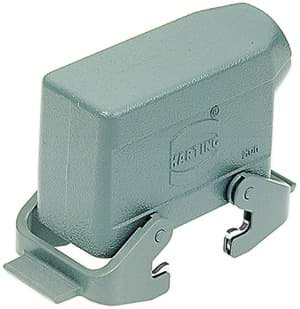 Han 16B-2LOCK koppelhuis laag zij-invoer PG21 grijs