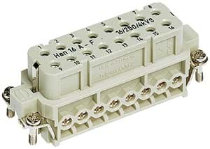 Han 16A insert A 16p female schroef nummering 17-34