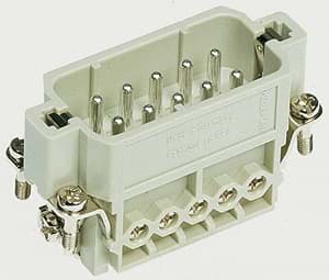 Han 10A insert A 10p male schroef