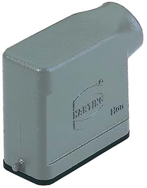 Han 10A-1LOCK kabelhuis laag zij-invoer PG16 grijs