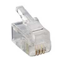 RJ10 connector 4/4 stranded flat-cable