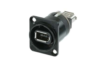 adapter Firewire 6p in D-housing black -W