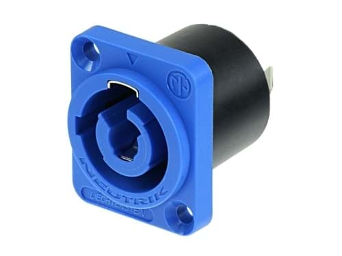 powerCON 20A paneelmontage -D- 2p+PE pen blauw PCB