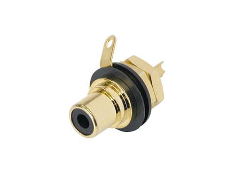 RCA chassis+isolatie goud/zwart