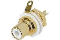 RCA chassis+isolatie goud/wit