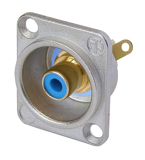 RCA chassis D nikkel/blauw