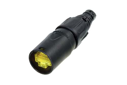 etherCON kabeldeel zwart deelbare tule (exclusief RJ45 connector)