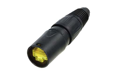 etherCON kabeldeel zwart BSX-tule (exclusief RJ45 connector)