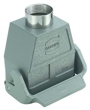 Han 10B-1LOCK koppelhuis hoog top-invoer PG21 grijs