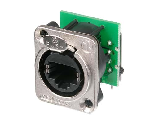 etherCON cat5e chassis-D PCB-H nikkel