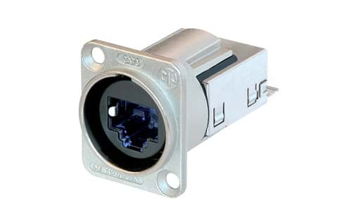 etherCON Push-Pull IP65 CAT6 10G chassis IDC D-shape nikkel