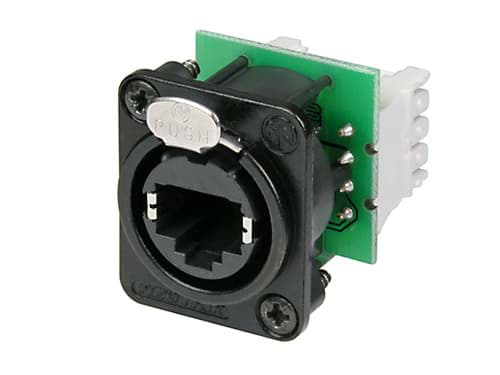 etherCON cat5e chassis-D IDC/110 zwart