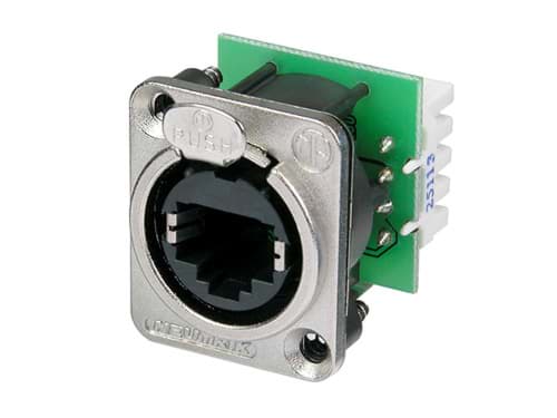 etherCON cat5e chassis-D IDC/Krone nikkel