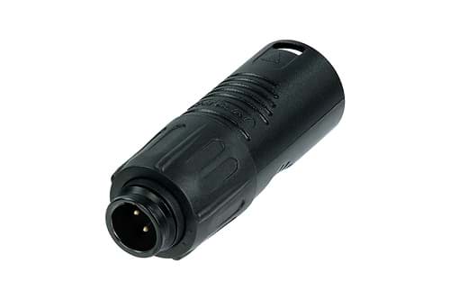 koppeladapter TINY XLR-3p-male <> XLR-3p-male zwart goud