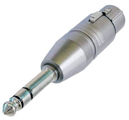adapter XLR-3p-female <> Jackplug 6,3mm stereo
